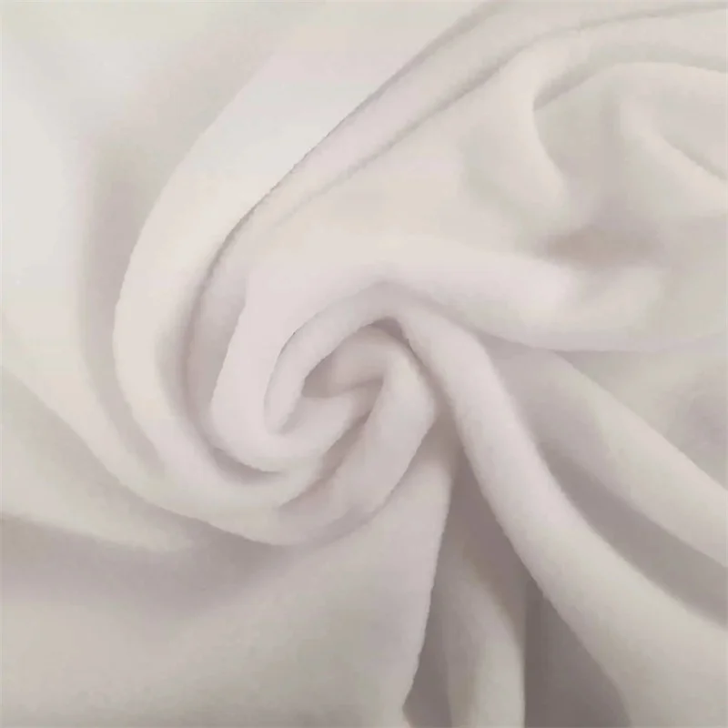 Solid White Fleece Fabric