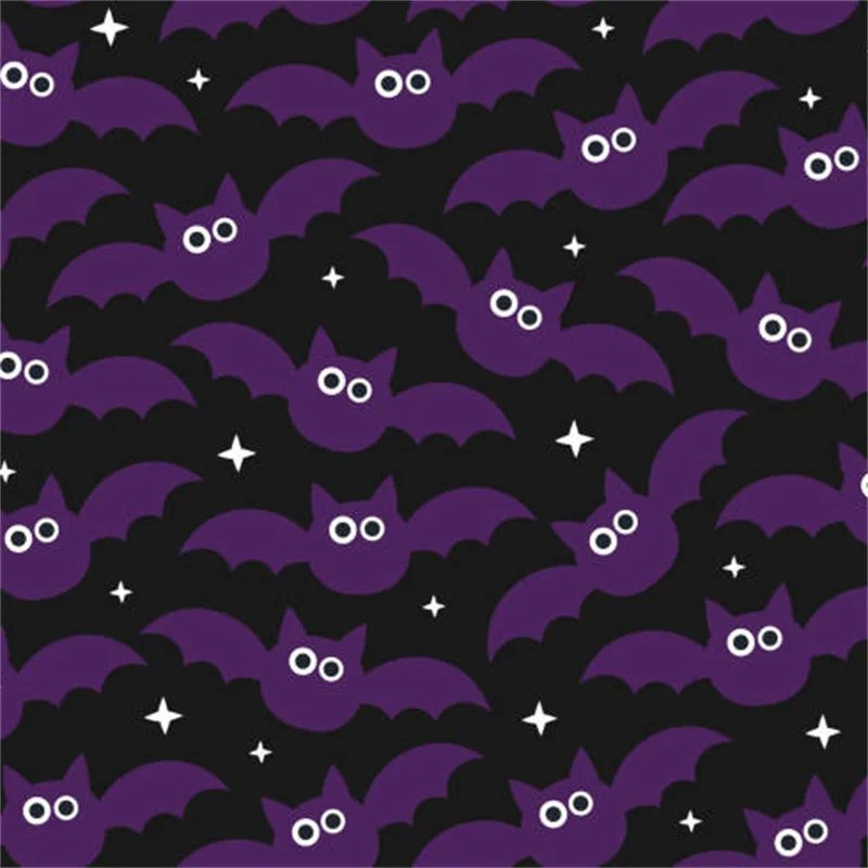 Spooky Silhouette Halloween Bat Fabric