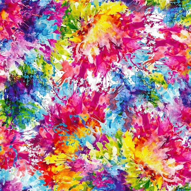 Tie dye Quilt Fabric Abstract Splash Patterns