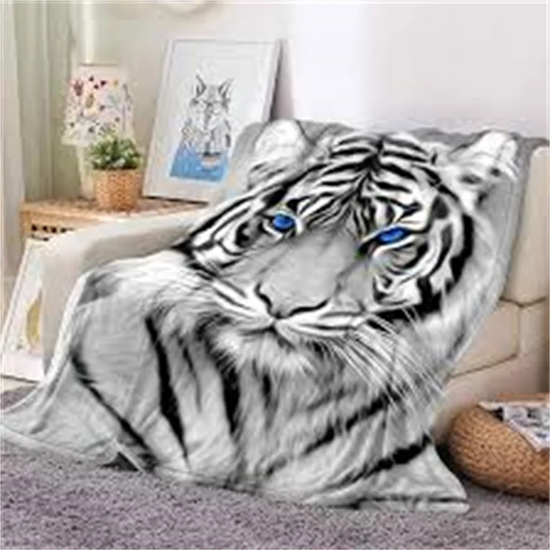 White Tiger Fleece Fabric
