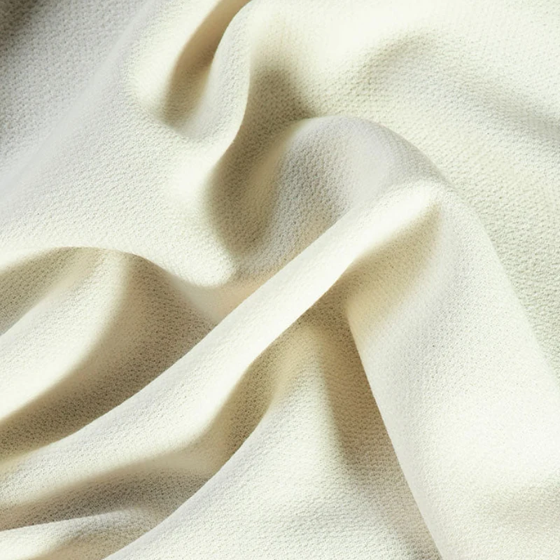 White Wool Crepe Fabric