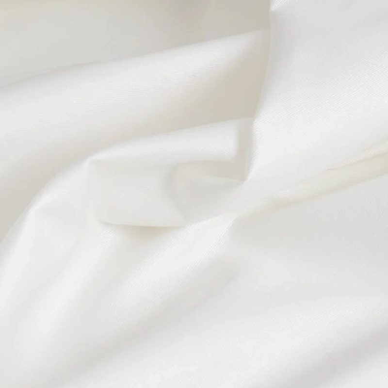 White Wool Gabardine Fabric