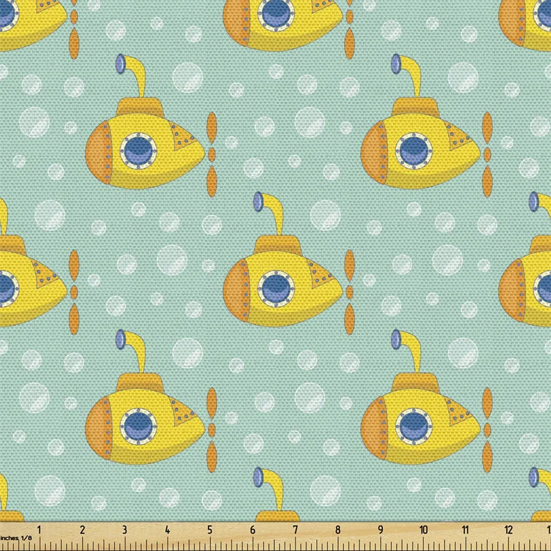 Yellow Submarine Fleece Fabric
