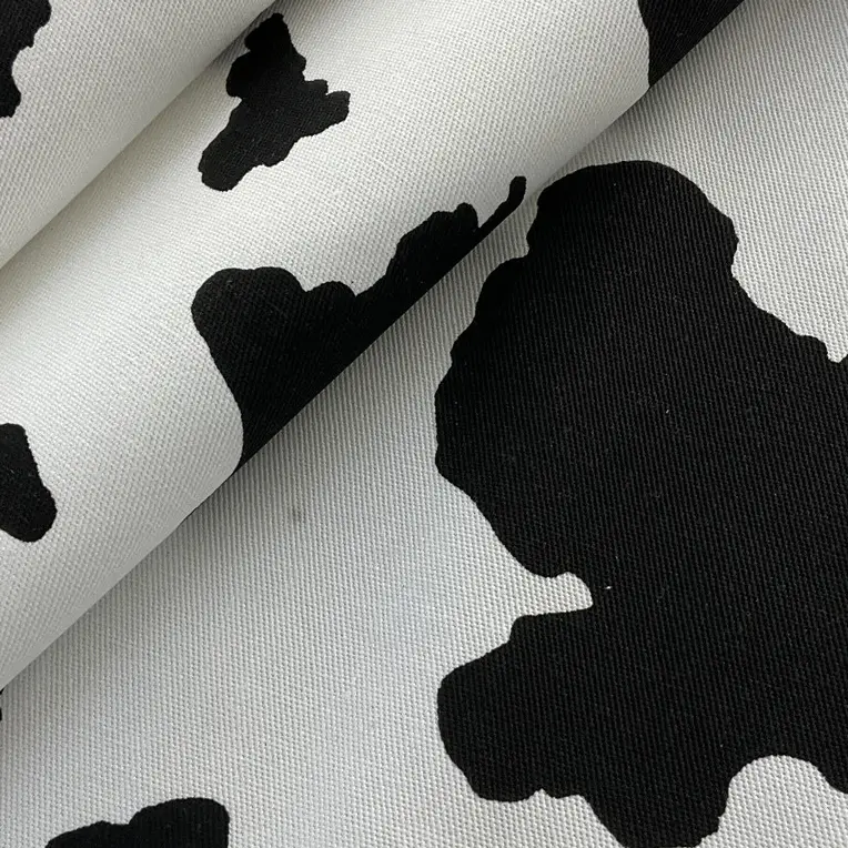 black and white twill fabric