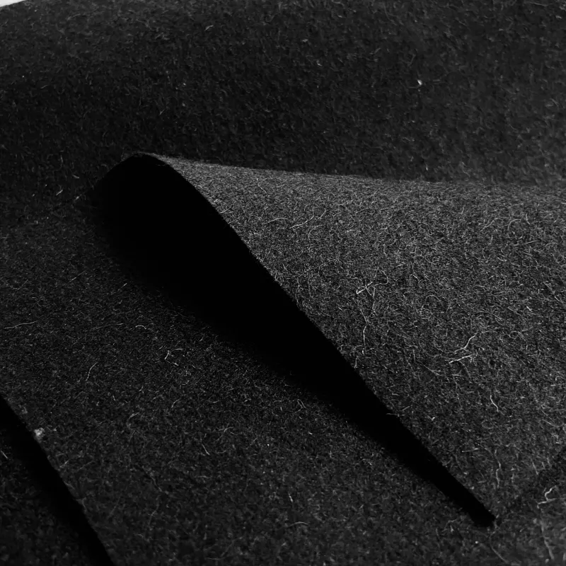 black wool serge fabric