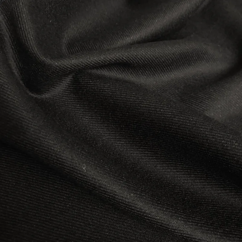 black worsted wool fabric