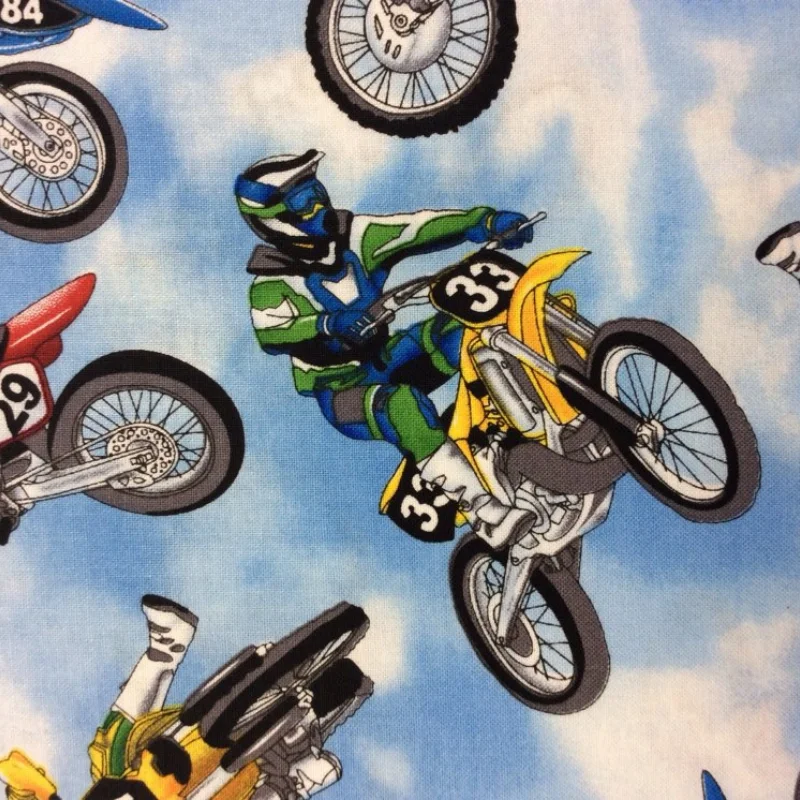 dirt bike quilt fabric