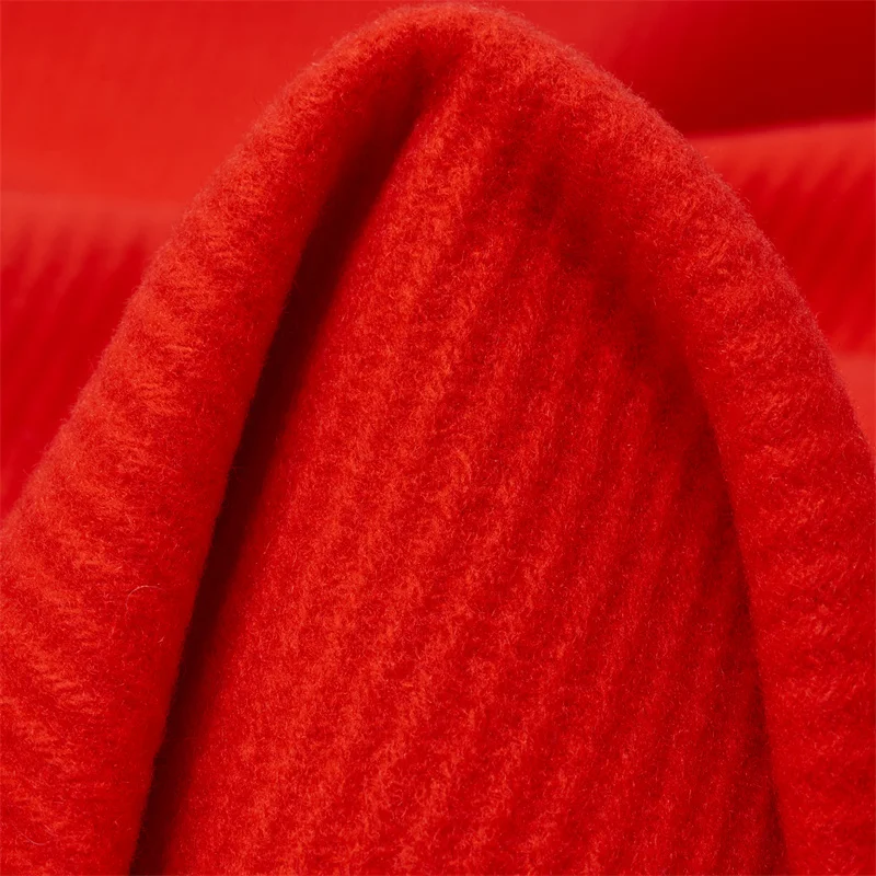 red wool twill fabric