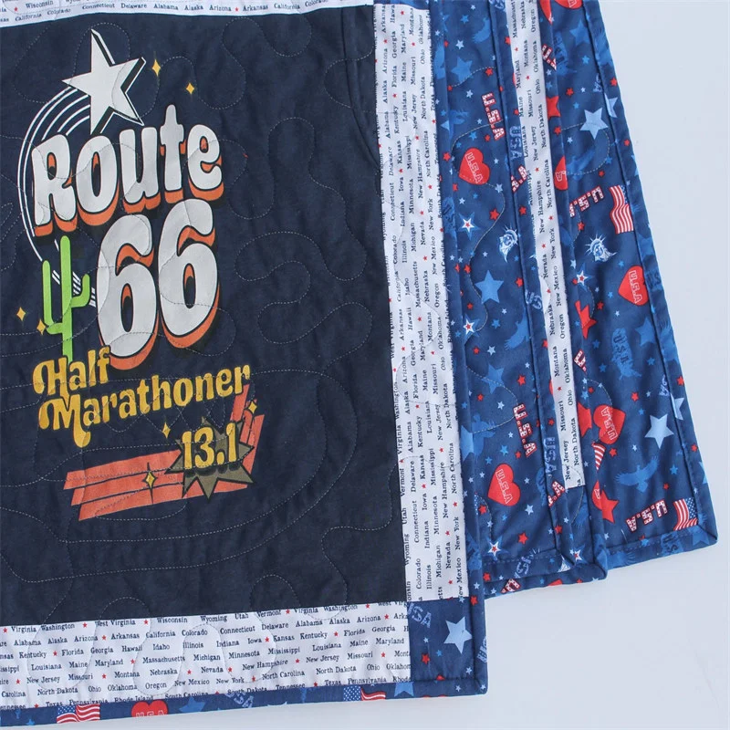 running quilt fabric Marathon Route