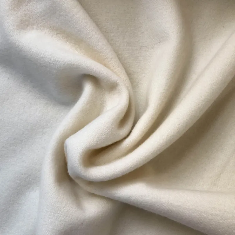 white wool flannel fabric