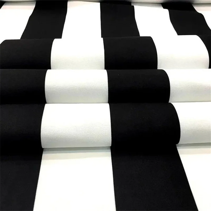 Black and White Velvet Fabric