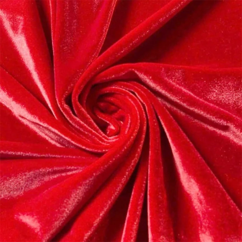 Bright Red Velvet Fabric