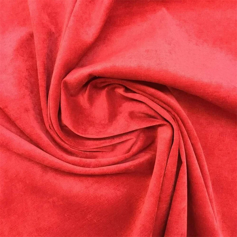 Cherry Red Velvet Fabric