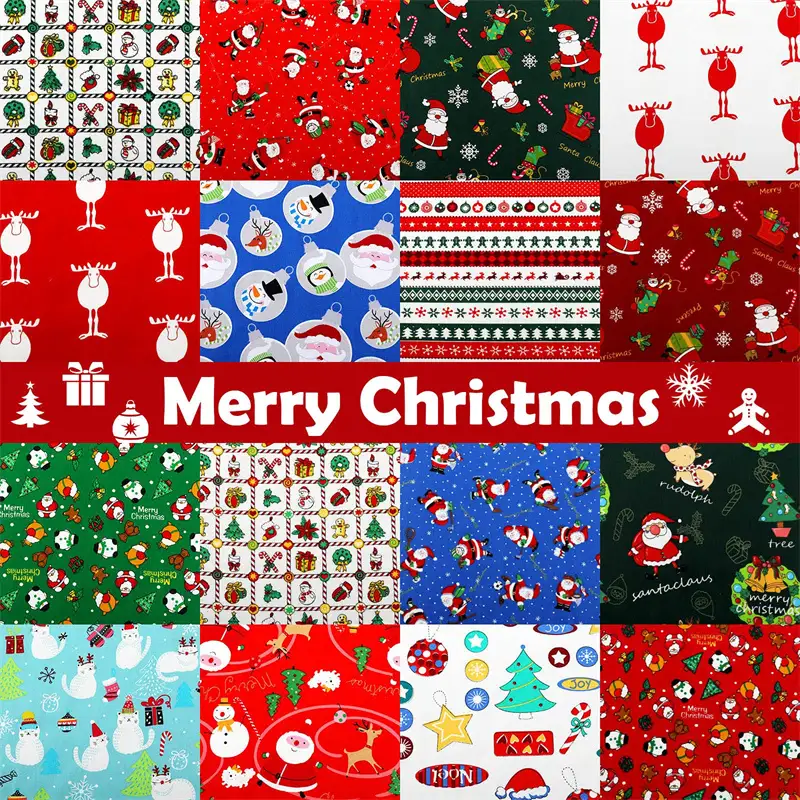 Christmas Patchwork Fabric