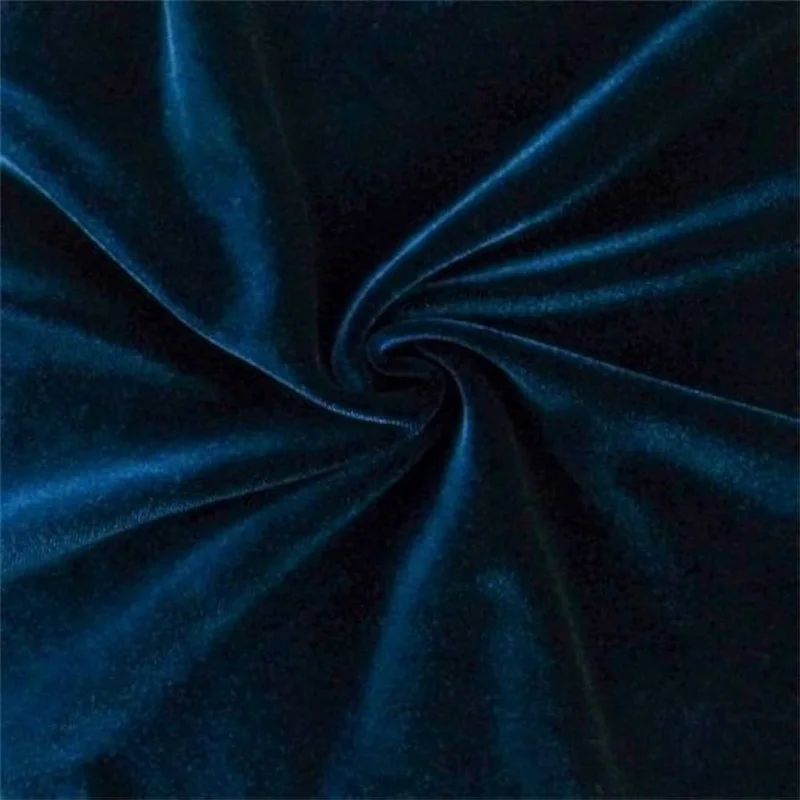 Dark Navy Blue Velvet Fabric