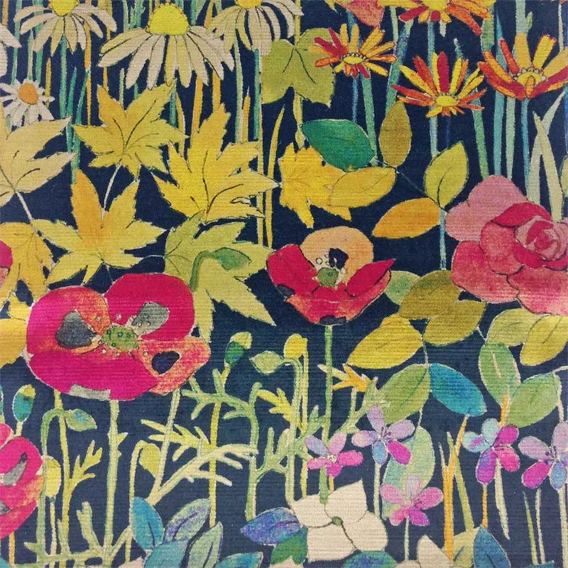 Faria Flowers Velvet Fabric