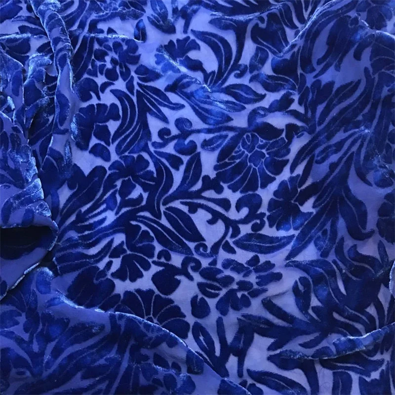 Flora Burnout Velvet Fabric