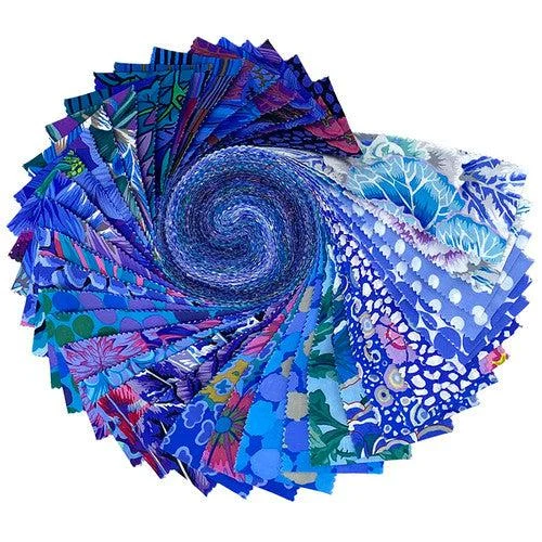 Floral Blue Jelly Roll Fabric