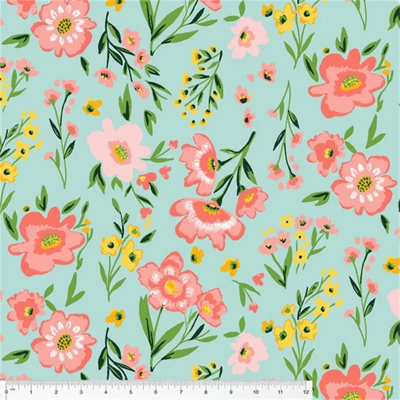 Floral Print Fleece Fabric