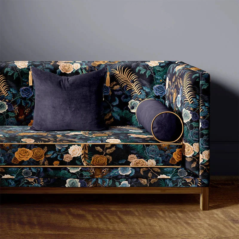 Floral Velvet Upholstery Fabric