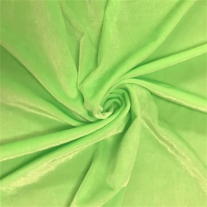 Green Cotton Velvet Fabric