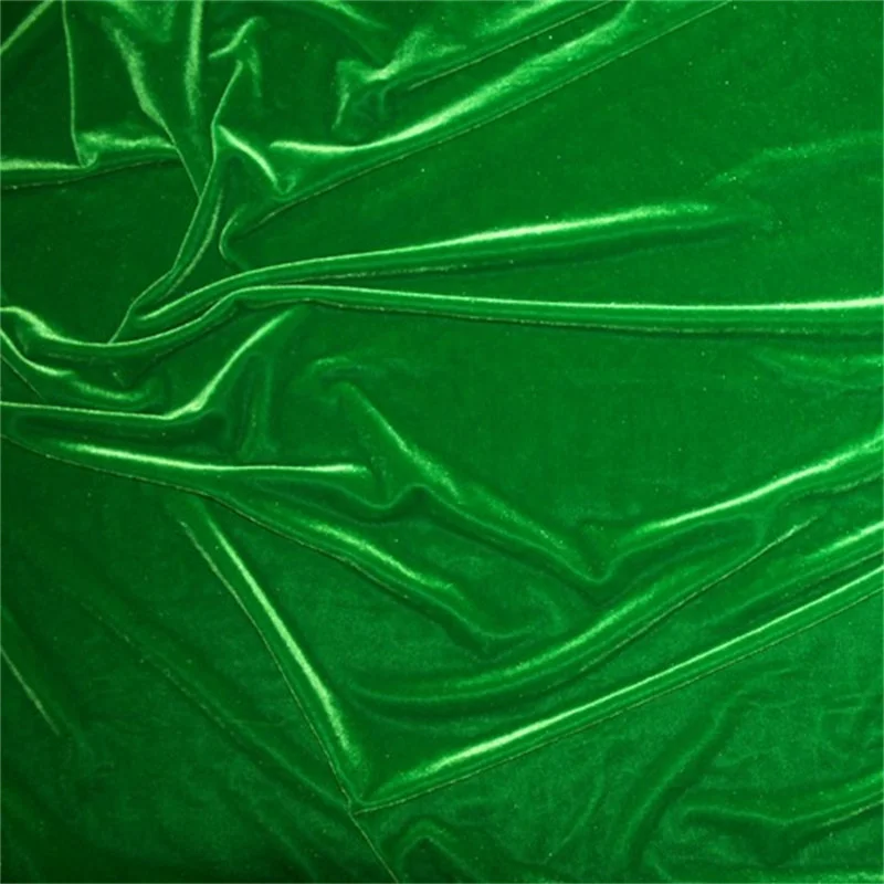 Green Silk Velvet Fabric