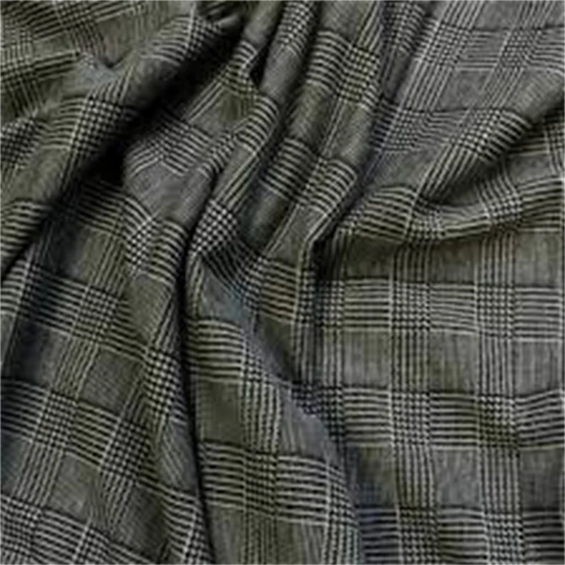 Grid Pattern Interlock Knit Print Fabric