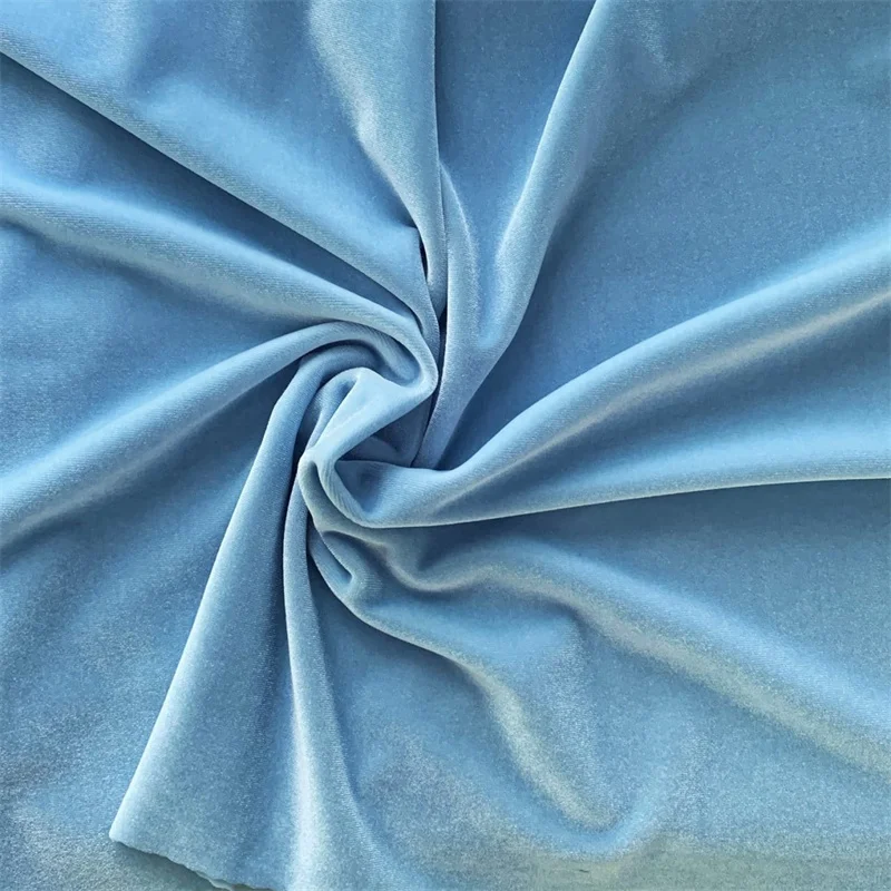 Light Blue Velvet Upholstery Fabric