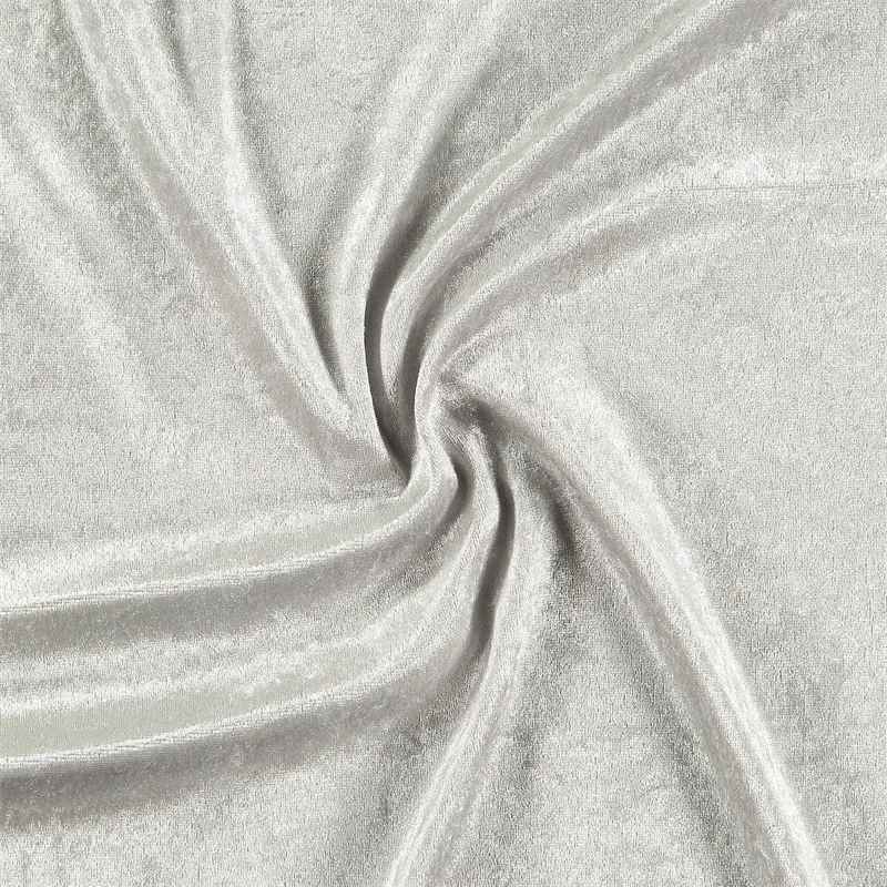 Light Grey Velvet Fabric
