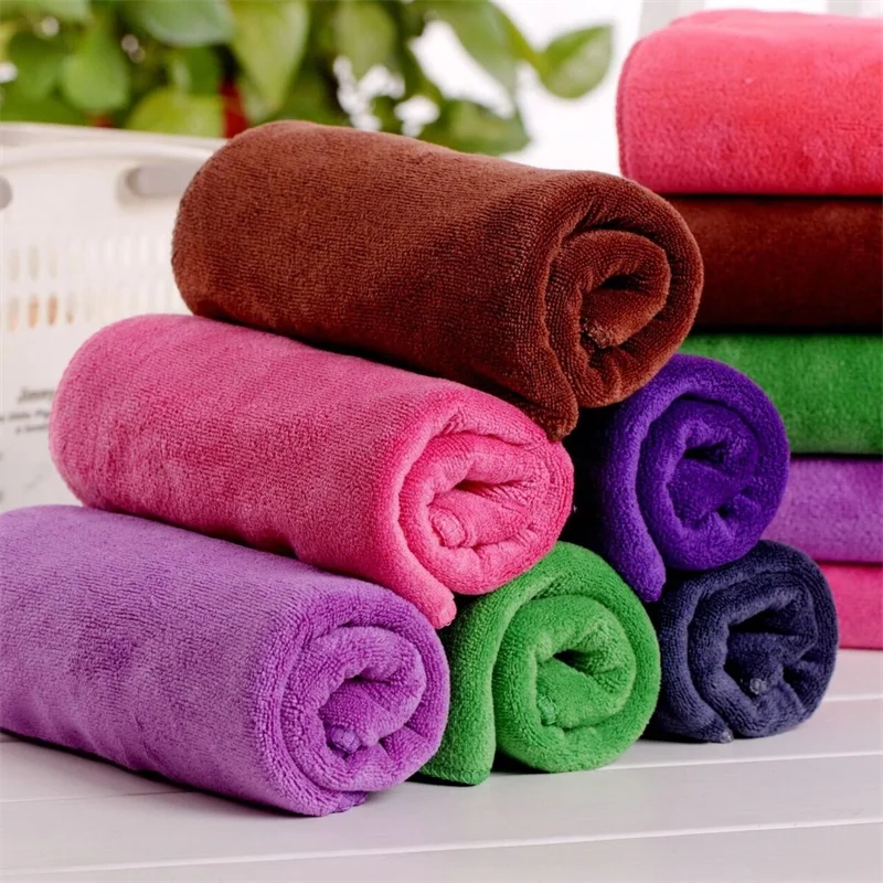 Microfiber Towel Household Bathroom Face Towel Solid Color girls boys