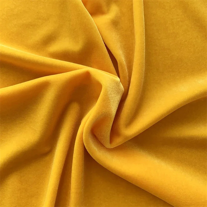 Mustard Yellow Velvet Fabric