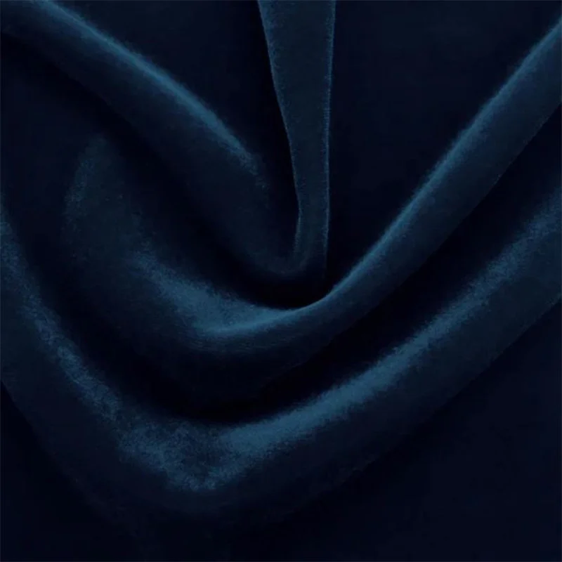 Navy Blue Stretch Velvet Fabric