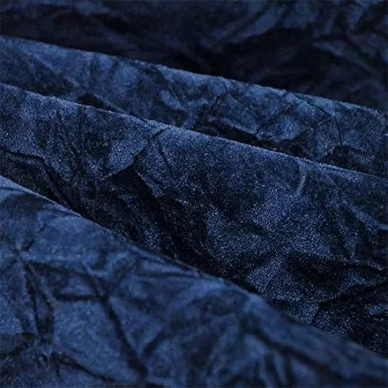 Navy Blue Velvet Upholstery Fabric