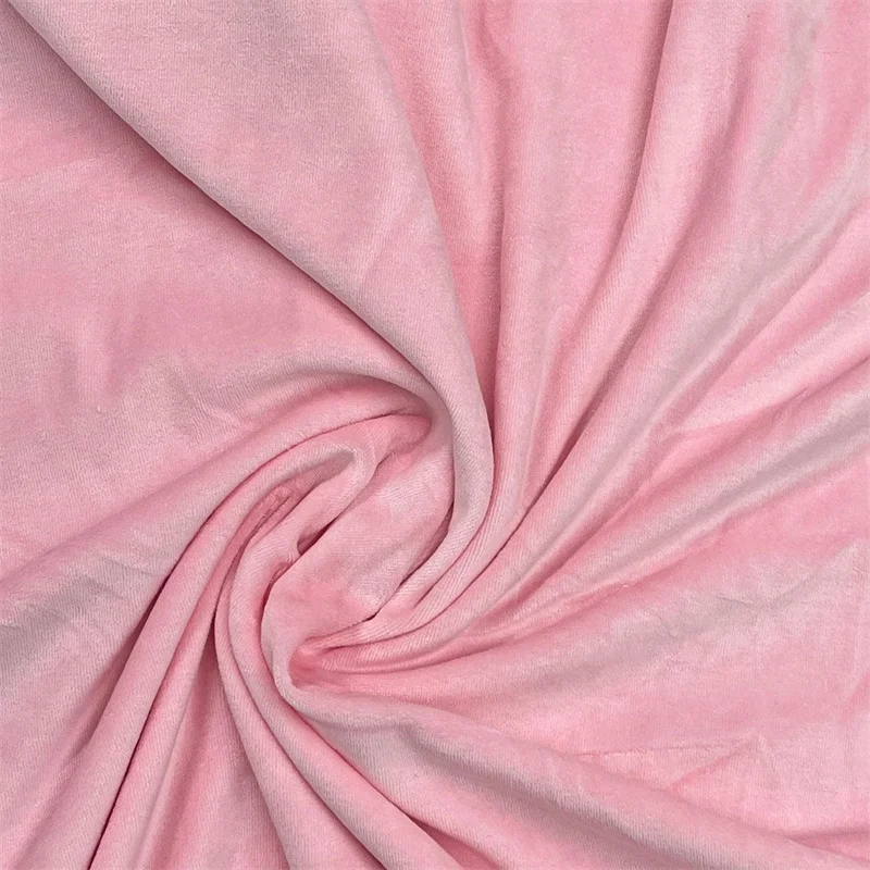 Pink Cotton Velvet Fabric