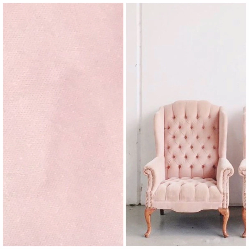 Pink Velvet Upholstery Fabric