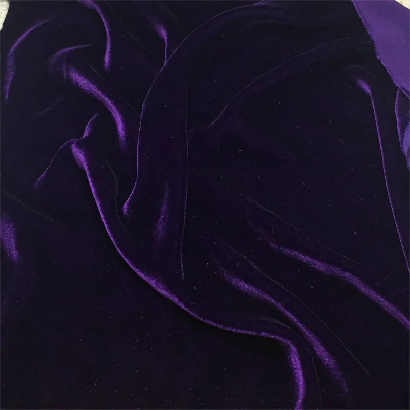 Purple Cotton Velvet Fabric