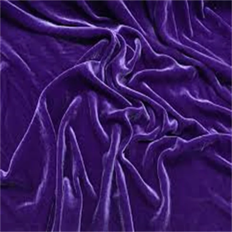 Purple Silk Velvet Fabric