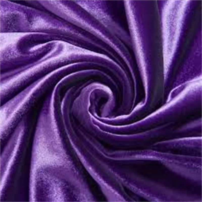 Purple Stretch Velvet Fabric