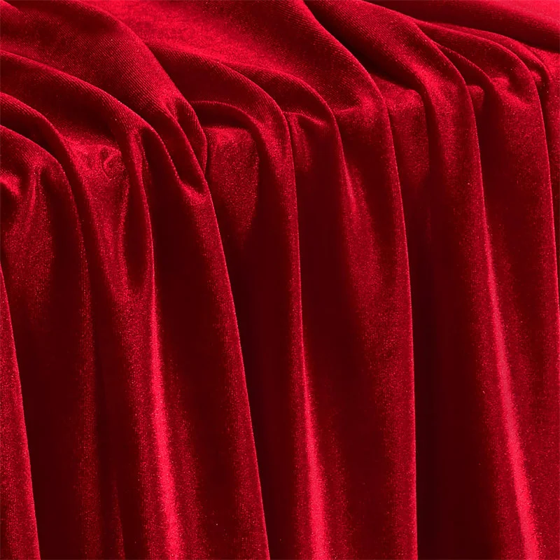 Red Cotton Velveteen Fabric