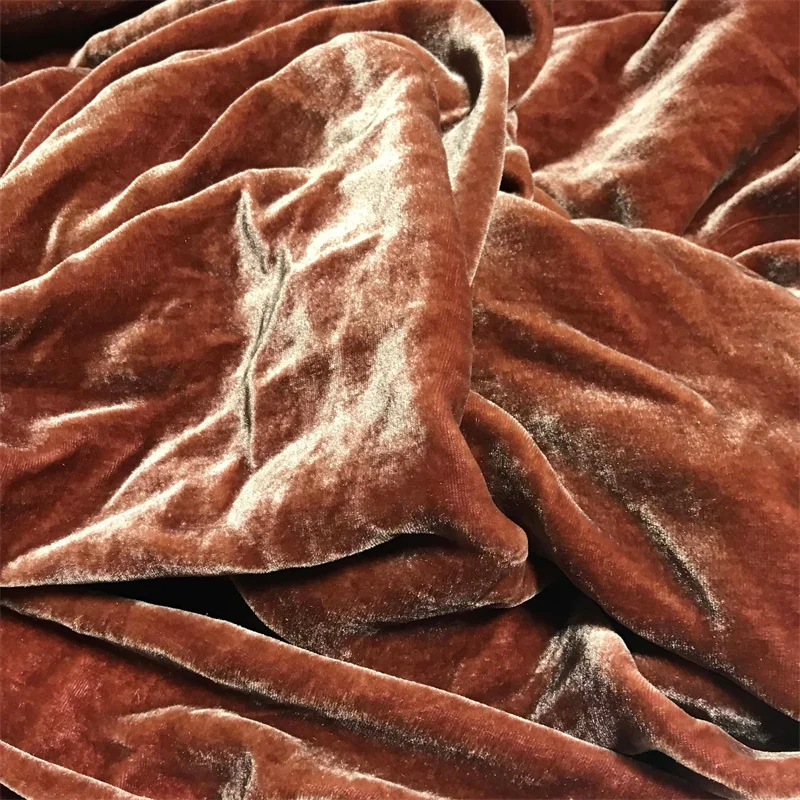 Rose Gold Velvet Fabric