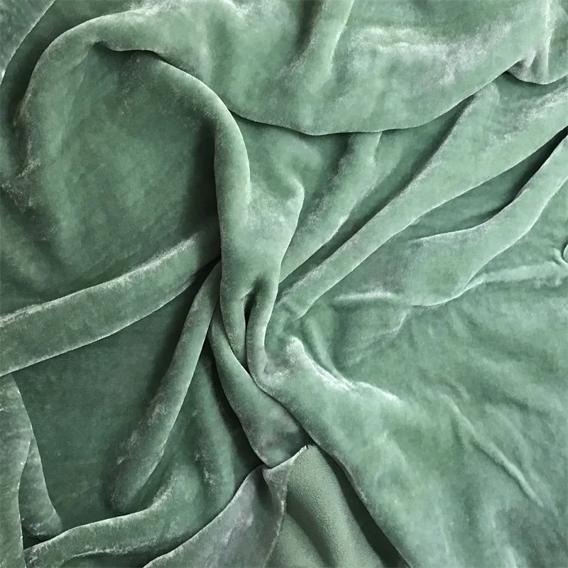 Sage Green Velvet Fabric