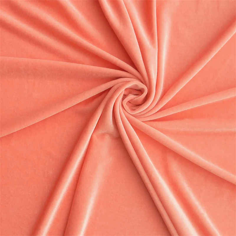 Silk Coral Velvet Fabric