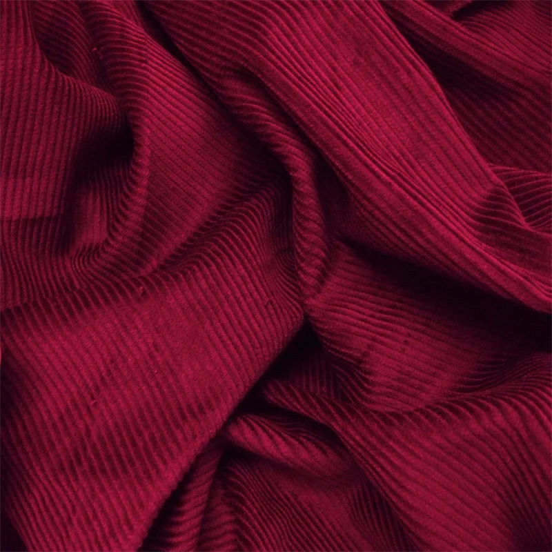 Solid Red Corduroy fabric