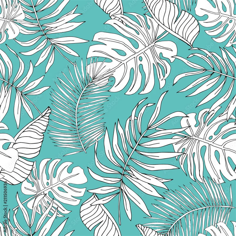 Tropical Palm Leaves Pattern