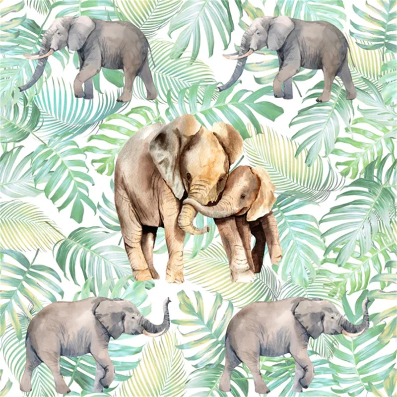 Watercolor Elephant Fleece Fabric