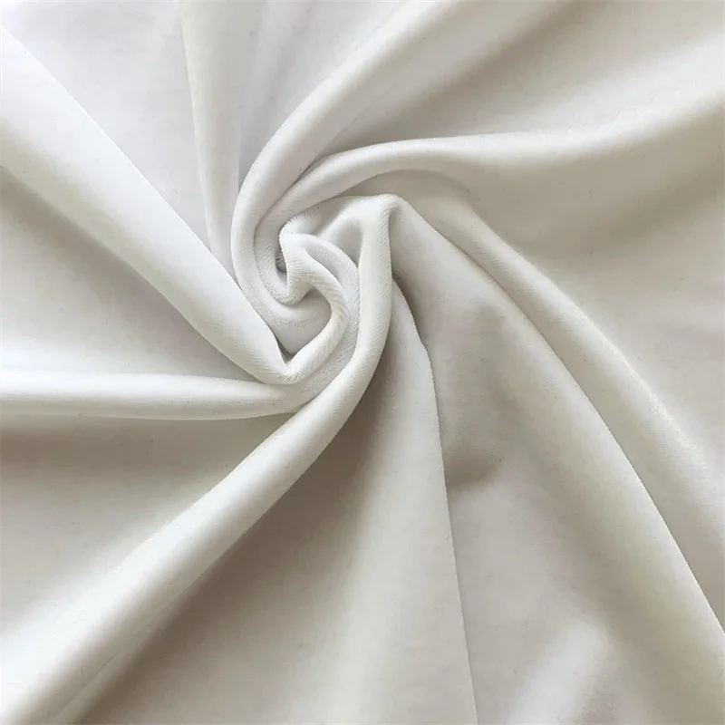 White Velveteen Fabric