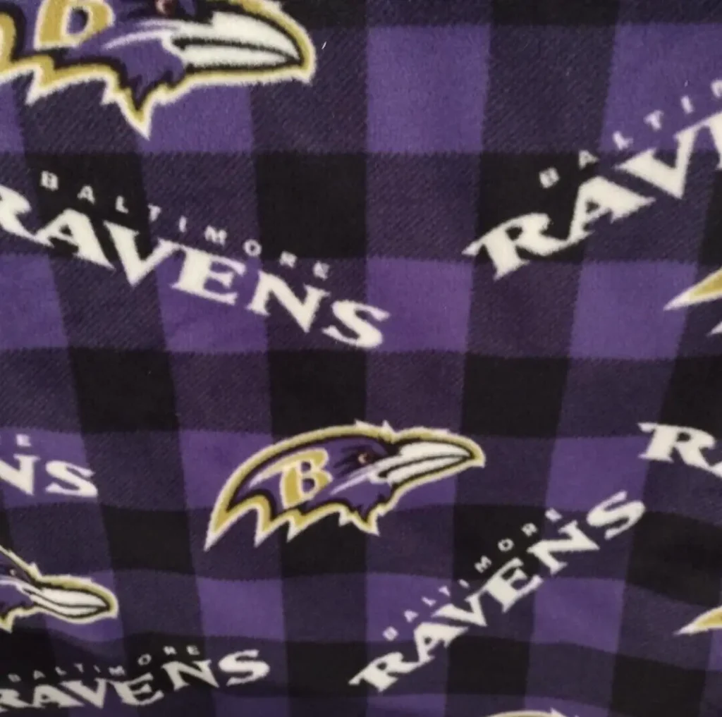 baltimore ravens plaid fleece fabric