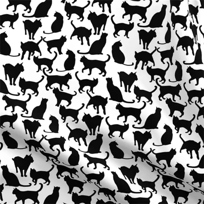 black cat ficece tabric