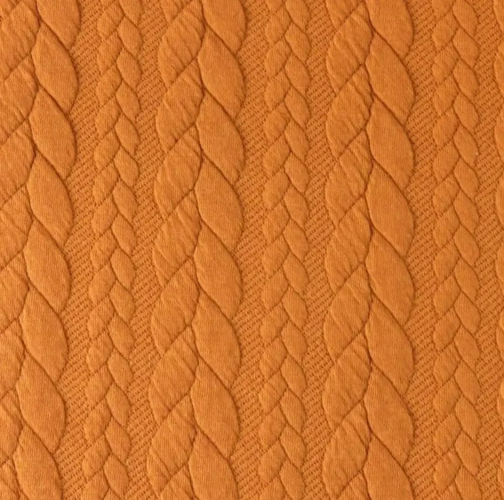 cable knit jersey fabric
