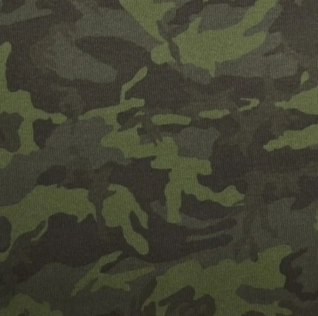 camo jersey knit fabric